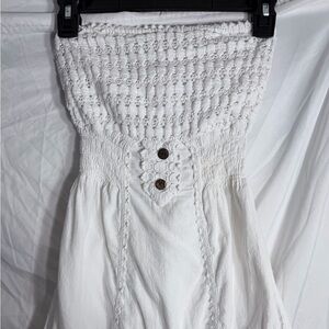 Elegant White strapless top